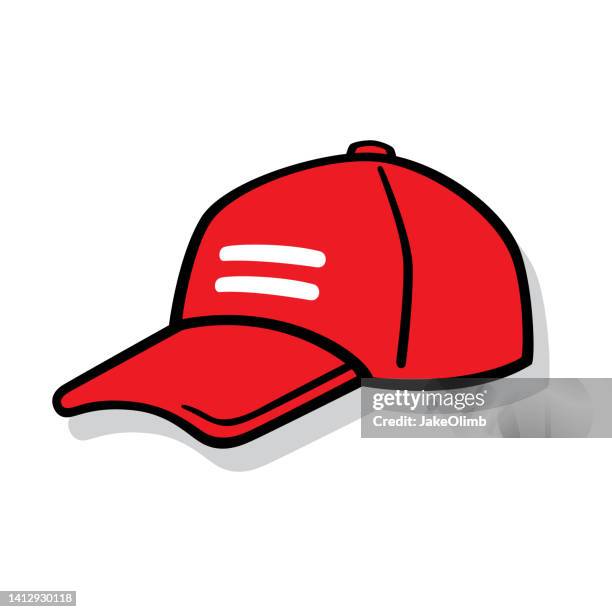 has doodle 6 - white hat fashion item stock illustrations