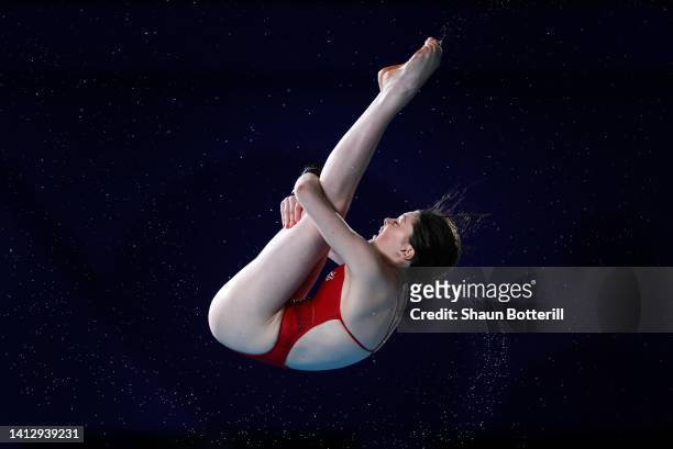 Andrea Spendolini Sirieix of Team England competes in the Women's 10m Platform Final on day seven of the Birmingham 2022 Commonwealth Games at...