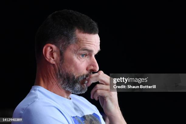 Fred Sirieix, French maître d'hôtel and Father of Gold medalist, Andrea Spendolini Sirieix of Team England watches on during day seven of the...