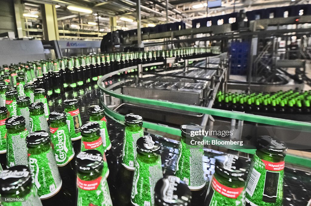 Production At The Carlsberg A/S Beer Processing Plant