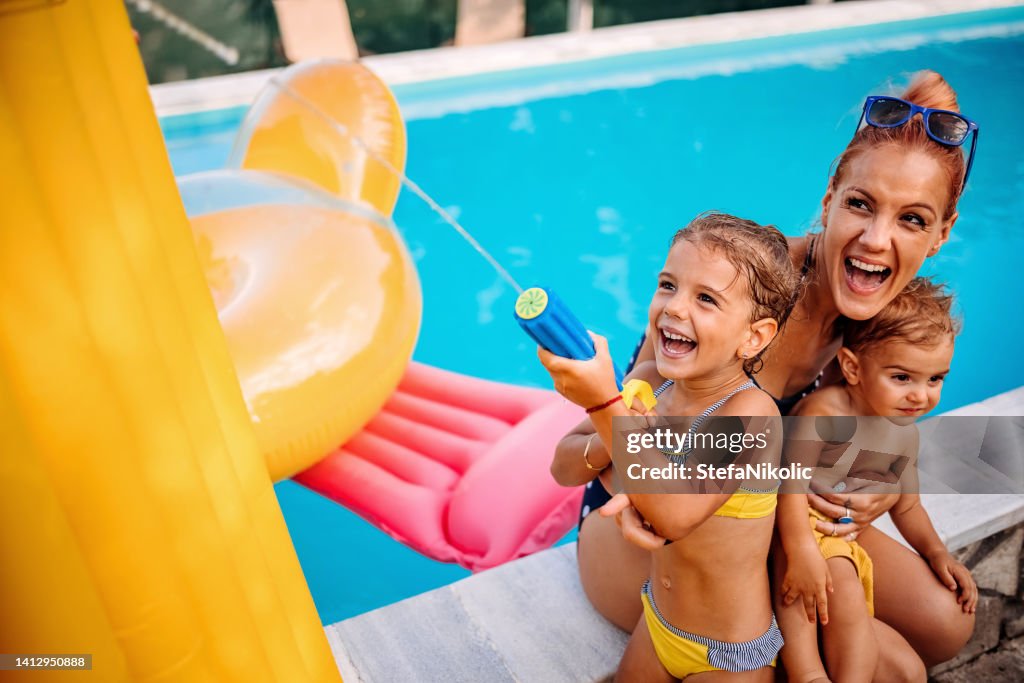 Familie Wasserschlacht