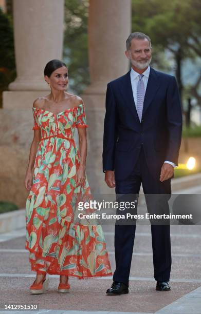 King Felipe VI and Queen Letizia, during a reception offered to the authorities of the Balearic Islands and a representation of the Balearic society,...