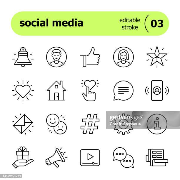 social media line icon - feedback box stock illustrations