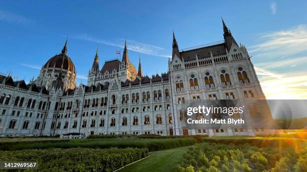 The Hungarian Parliament Building, Országház, on June 17, 2022 in Budapest, Hungary.