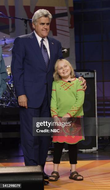 Episode 3425 -- Pictured: Host Jay Leno and actress Maria Lark on August 29, 2007 -- Photo by: Paul Drinkwater/NBCU Photo Bank