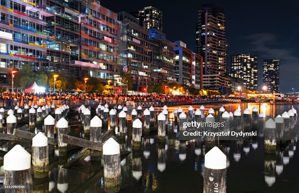 Fireligth Firelight Festival Docklands Melbourne Australia High-Res Stock Photo ...
