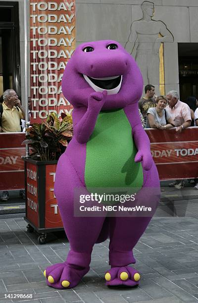 Barney the Dinosaur of "Barney & Friends" on NBC News' "Today" on September 5, 2007 -- Photo by: Virginia Sherwood/NBC NewsWire