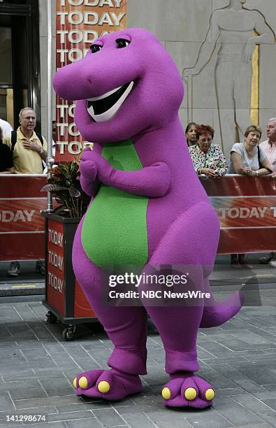 Barney the Dinosaur of "Barney & Friends" on NBC News' "Today" on September 5, 2007 -- Photo by: Virginia Sherwood/NBC NewsWire