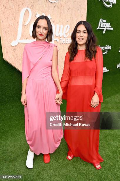 Jodi Balfour and Abbi Jacobson, Co-Creator & Executive Producer attend the official Los Angeles red carpet premiere & screening of "A League Of Their...