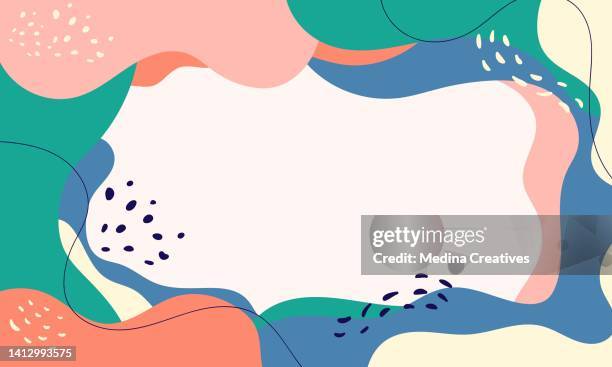 stockillustraties, clipart, cartoons en iconen met abstract shapes colorful background - kawaii