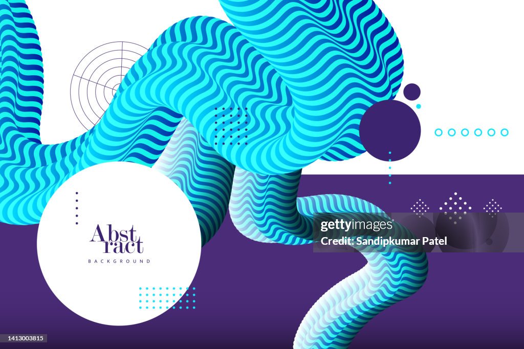 3d Ripple Backdrop 3d Wavy Background With Ripple Effect Striped Surface High-Res Vector ...