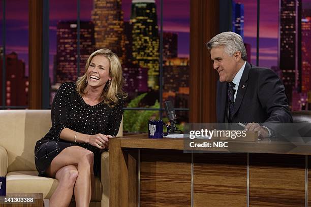 Episode 3450 -- Pictured: Television personality Chelsea Handler during an interview with host Jay Leno on October 4, 2007 -- Photo by: Paul...