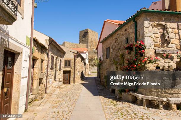 linhares da beira, one of the historical villages of portugal, guarda district, portugal. - mountain village stock pictures, royalty-free photos & images