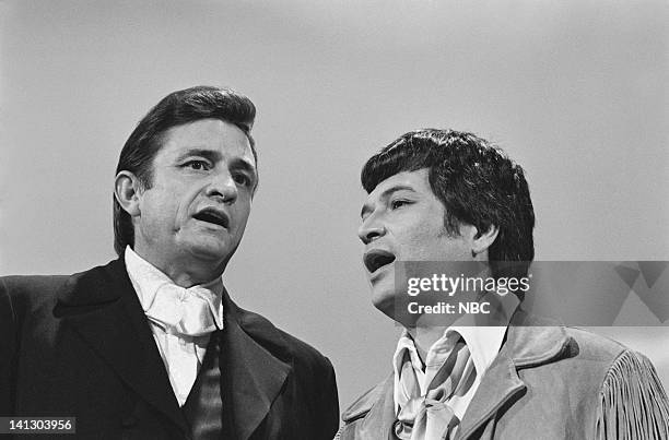 Episode 22 -- Aired 4/16/69 -- Pictured: Johnny Cash, Don Ho -- Photo by: NBCU Photo Bank