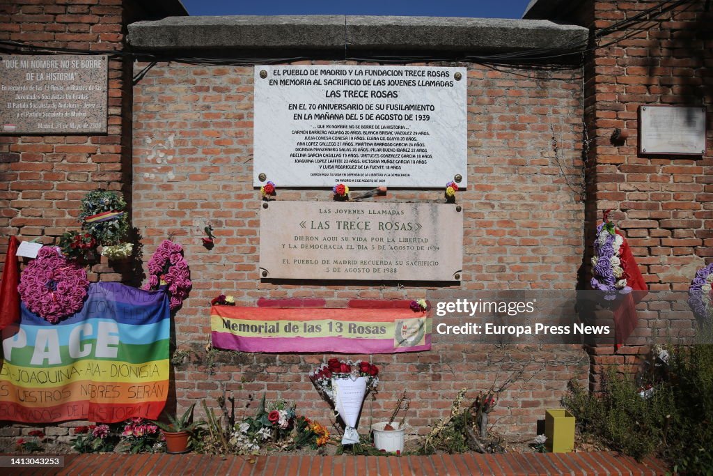 Number 13 Roses The tomb of the 13 roses, during a tribute on the 83rd anniversary of ...