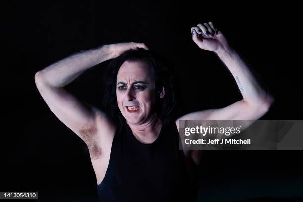 Actor Alan Cumming performs an extract from Burn at the Kings Theatre on August 05, 2022 in Edinburgh, Scotland. This world premiere dance-theatre...