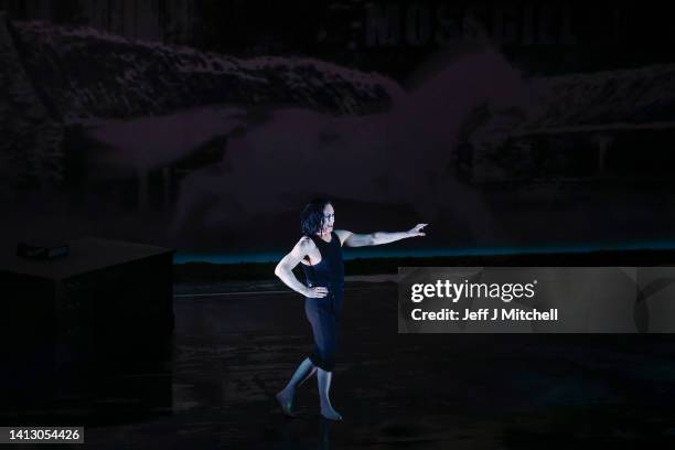 Actor Alan Cumming performs an extract from Burn at the Kings Theatre on August 05, 2022 in Edinburgh, Scotland. This world premiere dance-theatre...