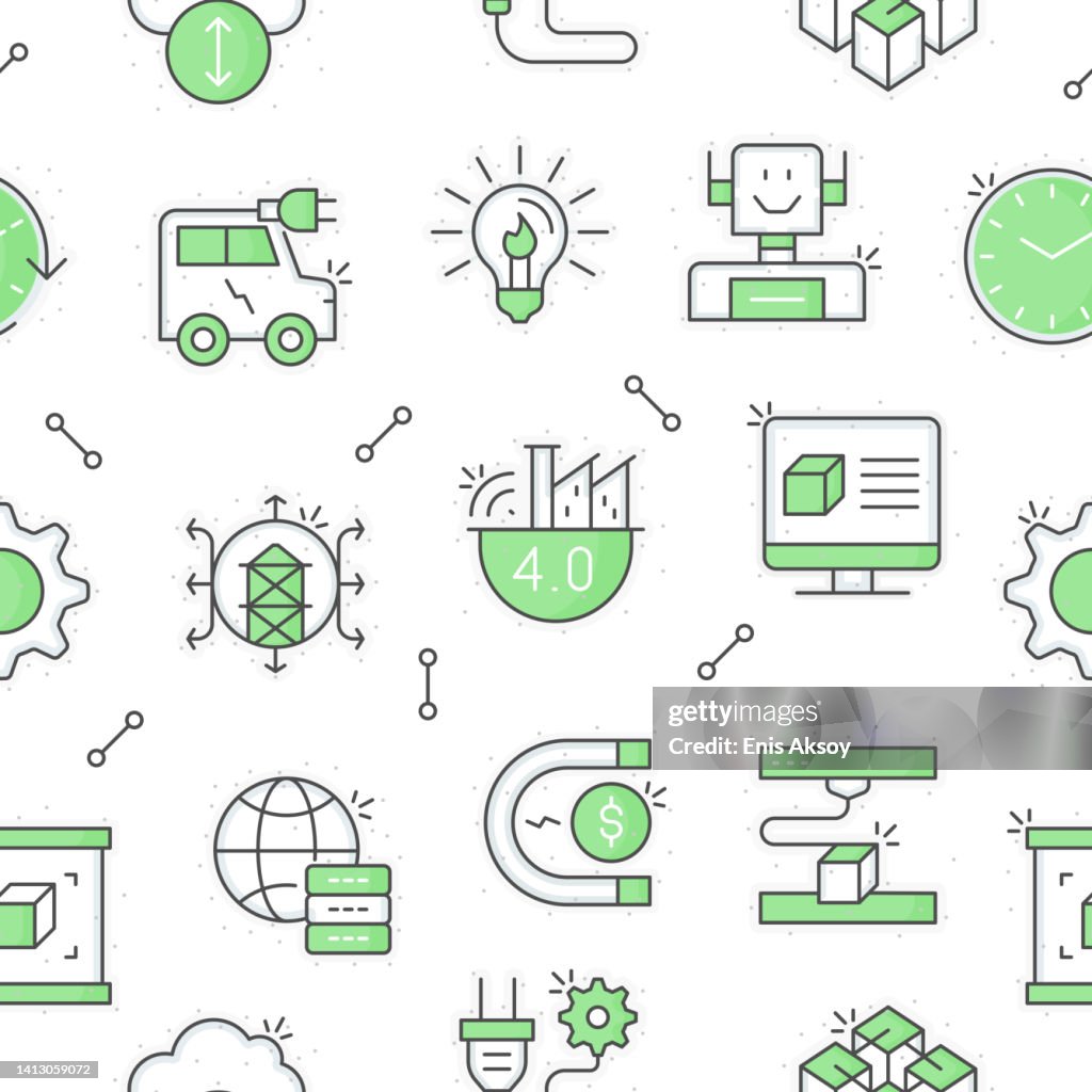 Digitalization Seamless Pattern High-Res Vector Graphic - Getty Images