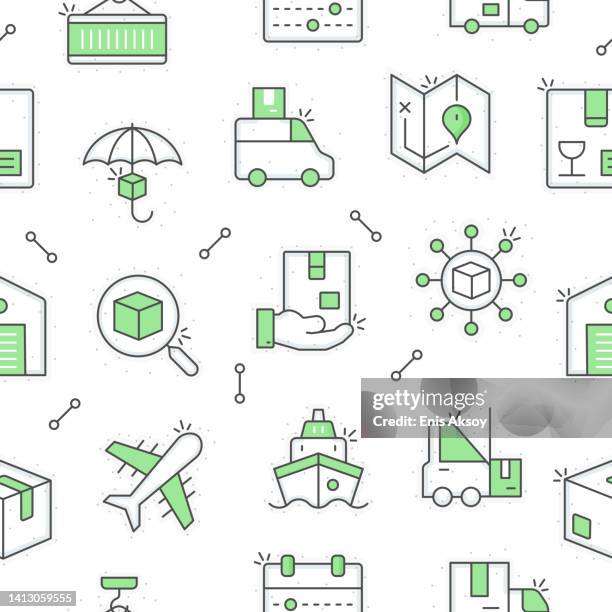 order and shipping seamless pattern - dock background stock illustrations