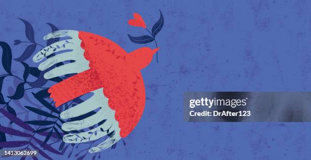peace and love background - bird wallpaper stock illustrations