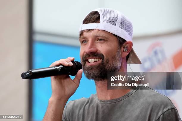 Walker Hayes performs on NBC's "Today" at Rockefeller Plaza on August 05, 2022 in New York City.