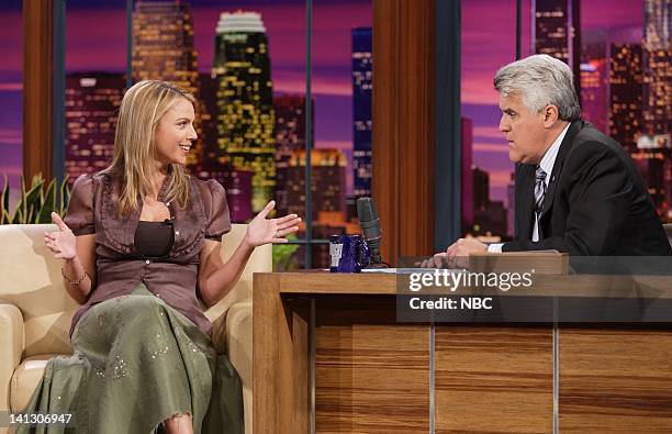 Episode 3457 -- Pictured: Lara Logan of CBS News during an interview with host Jay Leno on October 15, 2007 -- Photo by: Margaret Norton/NBCU Photo...