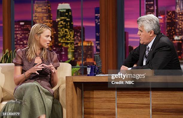 Episode 3457 -- Pictured: Lara Logan of CBS News during an interview with host Jay Leno on October 15, 2007 -- Photo by: Margaret Norton/NBCU Photo...