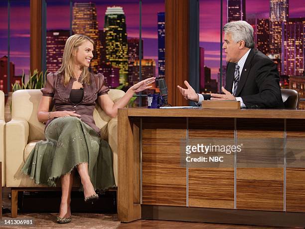 Episode 3457 -- Pictured: Lara Logan of CBS News during an interview with host Jay Leno on October 15, 2007 -- Photo by: Margaret Norton/NBCU Photo...