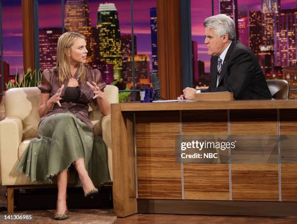 Episode 3457 -- Pictured: Lara Logan of CBS News during an interview with host Jay Leno on October 15, 2007 -- Photo by: Margaret Norton/NBCU Photo...