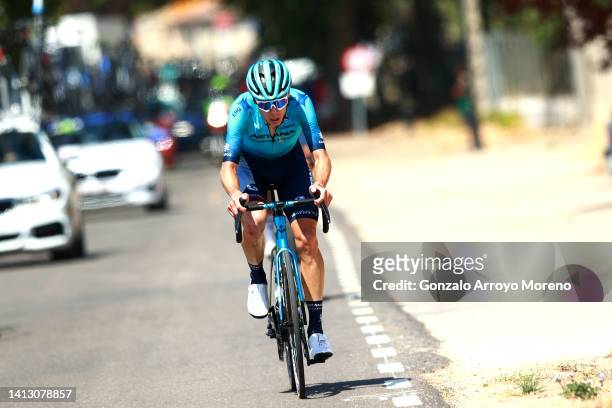 David De La Cruz Melgarejo of Spain and Team Astana – Qazaqstan competes in the chase group during the 44th Vuelta a Burgos 2022, Stage 4 a 169km...