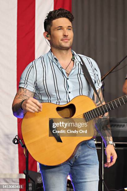 Michael Ray performs on FOX & Friends All American Summer Concert Series at Fox News Channel Studios on August 05, 2022 in New York City.