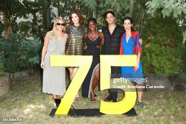 Anabela Moreira, Ulé Baldé, Sílvio Vieira and Leonor Noivo attend the 75th Locarno Film Festival photocall on August 05, 2022 in Locarno, Switzerland.