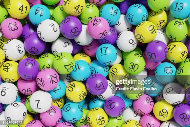 lottery balls - lotaria imagens e fotografias de stock