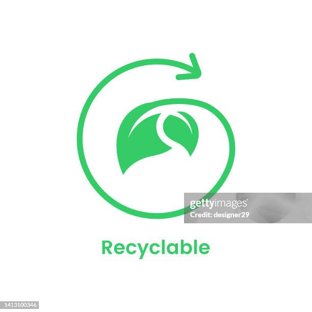 recycling and eco friendly icon flat design. - life cycle icon stock illustrations