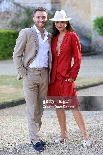 Ed Westwick and Amy Jackson attend the Gentleman's Journal long summer lunch at Blenheim Palace on August 5, 2022 in Woodstock, England.