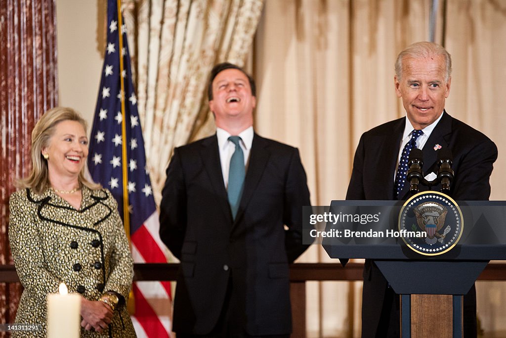 Vice-President Biden Hosts Luncheon For UK PM David Cameron