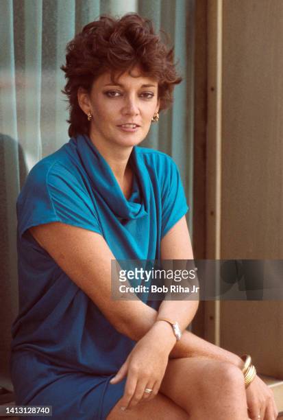 Sarah Douglas photo shoot, August 24, 1983 in Los Angeles, California.