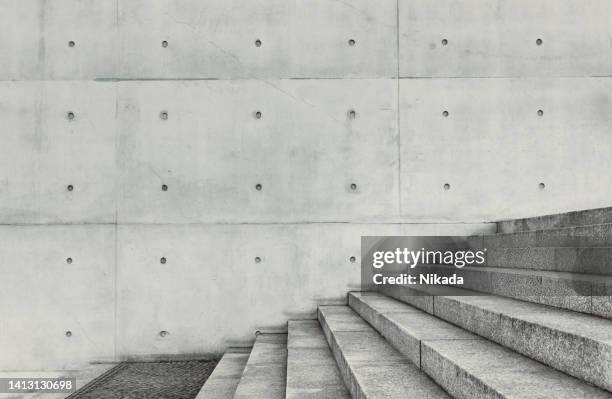 concrete  stairway leading up - staircase house stock pictures, royalty-free photos & images