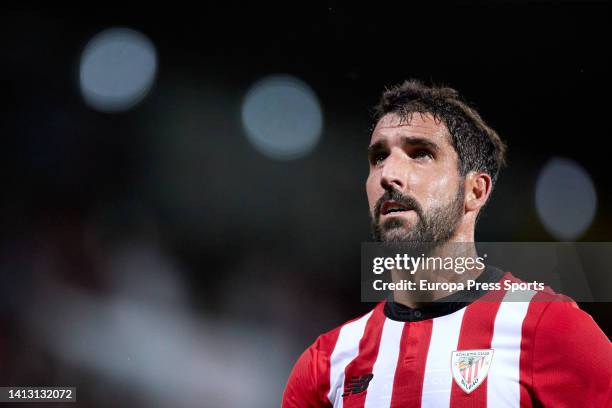 Raul Garcia of Athletic Club looks on during the pre-season friendly match between Athletic Club and Real Sociedad at Lasesarre Stadium on August 5...