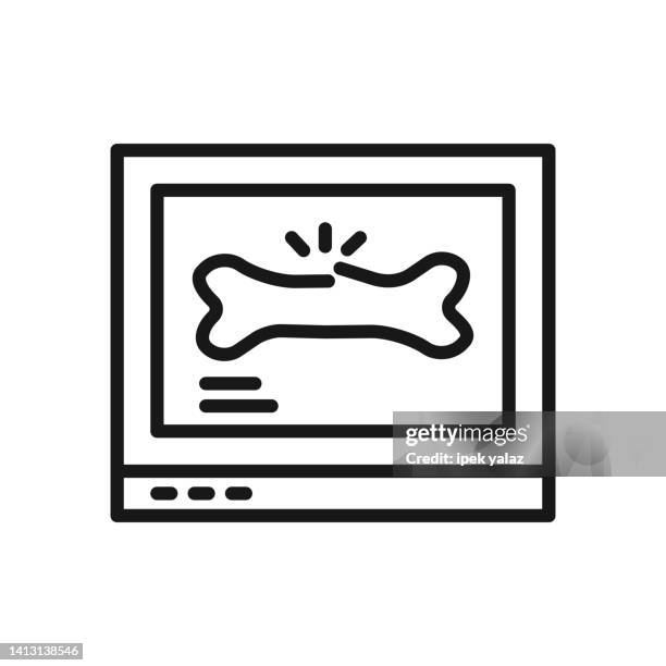 medical line icon with editable stroke - nurse using computer stock illustrations
