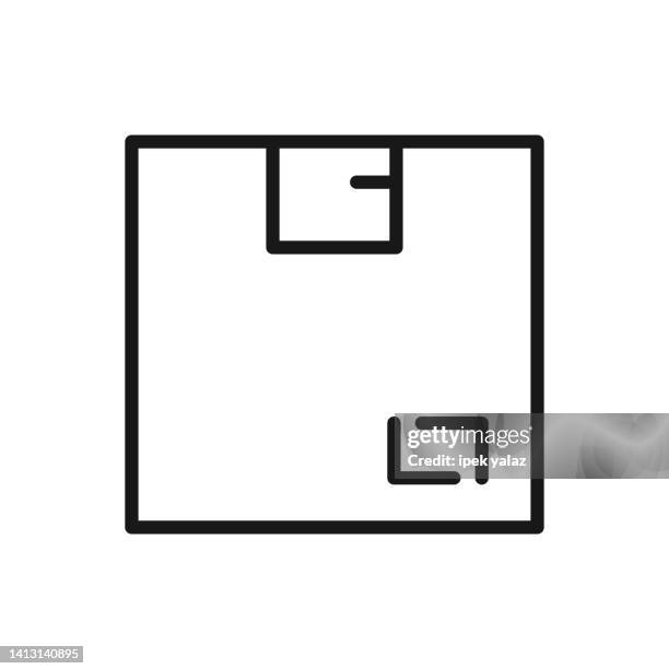 e-commerce line icon with editable stroke - mall security stock illustrations