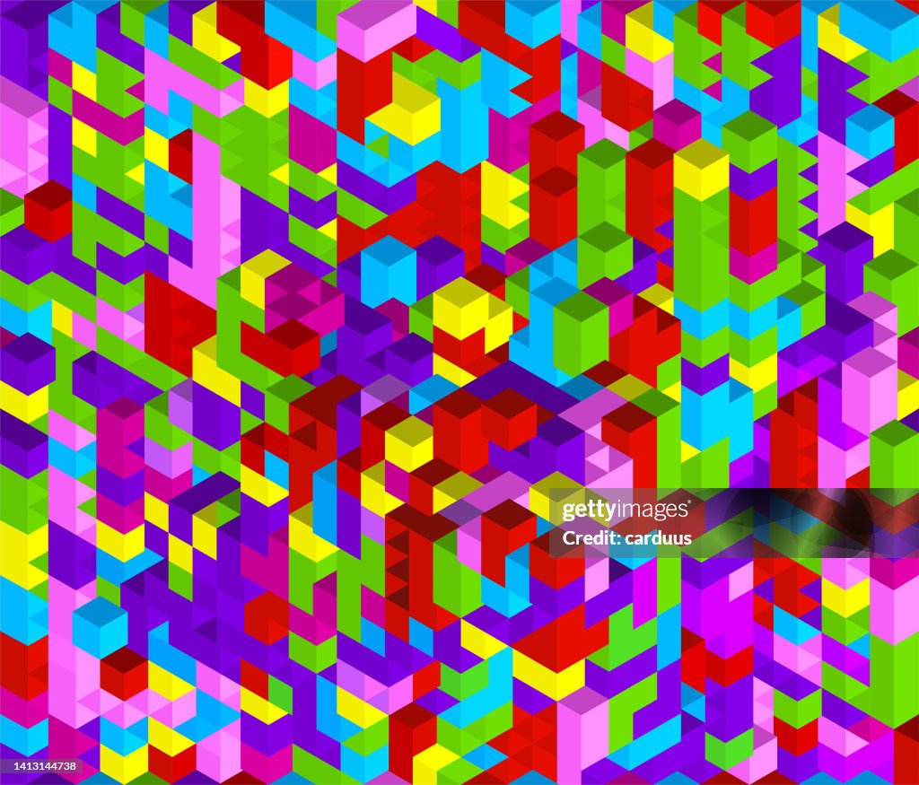 Building Blocks In Pattern Plastic Building Block Seamless Pattern High-Res Vector Graphic - Getty ...