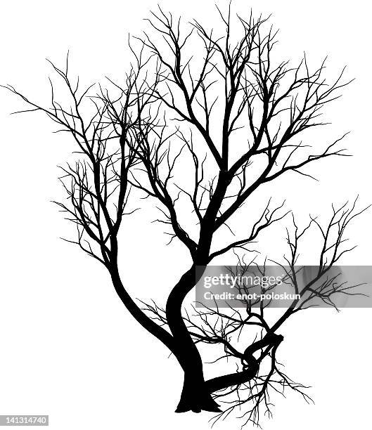 fantastic tree - dead tree stock illustrations
