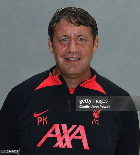 Peter Krawietz Liverpool F.C. Assistant manager at AXA Training Centre on August 05, 2022 in Kirkby, England.