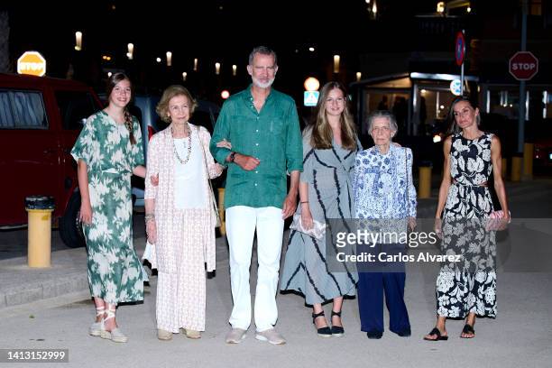 Princess Sofia of Spain, Queen Sofia, King Felipe VI of Spain, Crown Princess Leonor of Spain, Princess Irene of Greece and Queen Letizia of Spain...