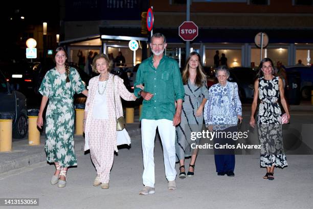 Princess Sofia of Spain, Queen Sofia, King Felipe VI of Spain, Crown Princess Leonor of Spain, Princess Irene of Greece and Queen Letizia of Spain...