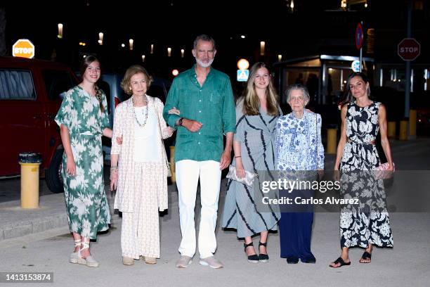 Princess Sofia of Spain, Queen Sofia, King Felipe VI of Spain, Crown Princess Leonor of Spain, Princess Irene of Greece and Queen Letizia of Spain...