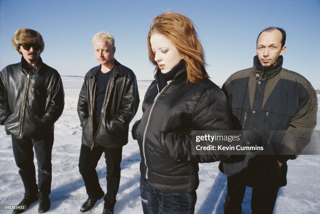 Garbage Drummer American alternative rock band Garbage, USA, 2001. Left to right ...
