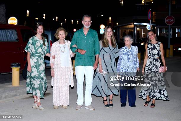 Princess Sofia of Spain, Queen Sofia, King Felipe VI of Spain, Crown Princess Leonor of Spain, Princess Irene of Greece and Queen Letizia of Spain...