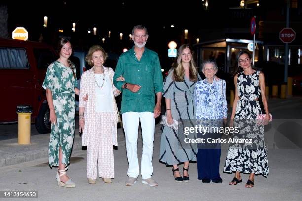 Princess Sofia of Spain, Queen Sofia, King Felipe VI of Spain, Crown Princess Leonor of Spain, Princess Irene of Greece and Queen Letizia of Spain...